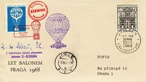 CZECHOSLOVAKIA 1968 superb PRAGA BALLOON FLIGHT (PRIBRAM) PILOT (Scheer) SIGNED - Picture 1 of 1