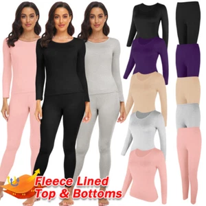 Set termico ultra morbido donna top e fondo invernale donna intimo lungo - Foto 1 di 25