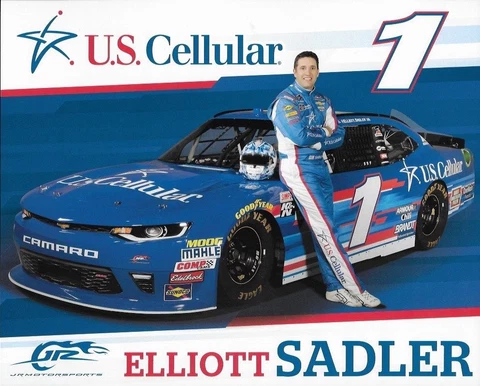2018 ELLIOTT SADLER "US CELLULAR JR MOTORSPORTS" #1 NASCAR XFINITY POSTCARD Cover