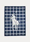 Polo Ralph Lauren Home Eichenholz Baumwolle Wurf marineblau elfenbeingroßes Pony 50 x 70