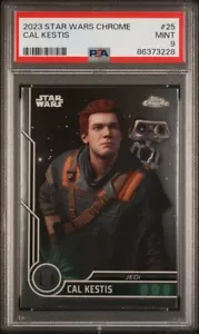 2023 Topps Star Wars Chrom Kal Kestis Karte #25 PSA neuwertig 9 - Bild 1 von 2