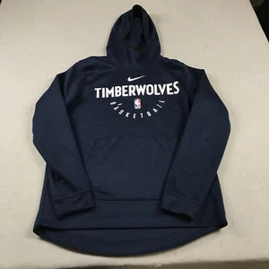 Minnesota Timberwolves Hoodie Mens Medium Blue Nike Showtime Sweatshirt NBA - Picture 1 of 10