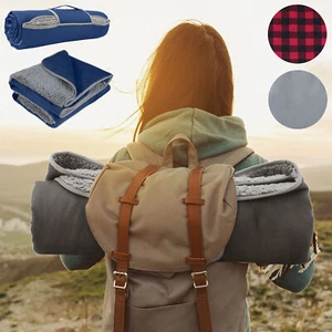 Waterproof Outdoor Sherpa Blanket Mat Picnic Beach Festival Portable 51'' x 59'' - Picture 1 of 38