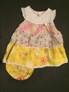 Neu mit Etikett The Children's Place ~ Baby Mädchen Größe 3-6 Monate Gelbes geblümtes Kleid  - Bild 1 von 10