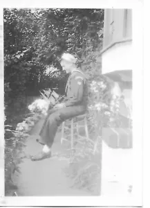 Photo WWII Era of Sea Scout with Model Ship #123 - Picture 1 of 1