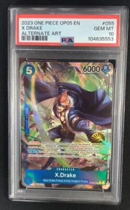 PSA 10 GEM MINT X.Drake OP05-055 Alt Art One Piece TCG Graded Card - Bild 1 von 2