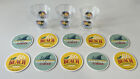 Lot of 10 Landshark Lager New Jersey Shore Beach Bar Coasters & 3 Urie’s Cups