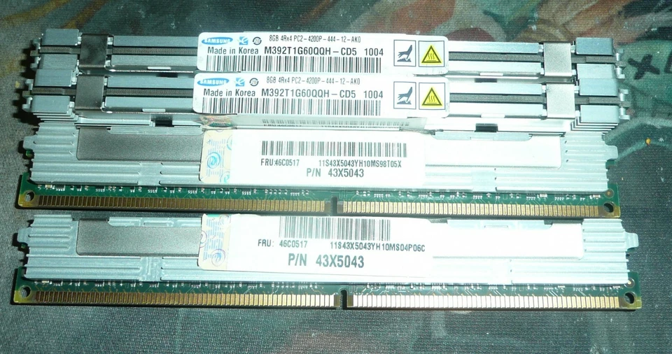 Samsung 32GB (4x8GB) PC2-4200P ECC Server RAM Memory 46C0517 43X5043  4Rx4 - Image 1 of 2