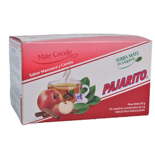 Mate Tee im Beutel Pajarito Apfel und Zimt Teebeutel Yerba im Filterbeutel 20x3g - Bild 1 von 1