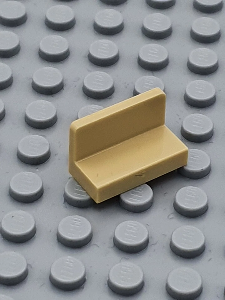 LEGO® 10x Wand Panel Rund Stein Brick 1x2 - 4865b/15714 - Tan Beige - Bild 1 von 1