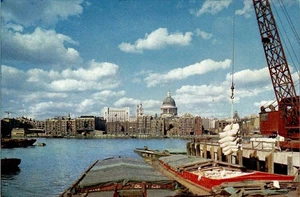 River Thames & St. Paul's Cathedral London England • View from Bankside •Post 65 - Picture 1 of 2