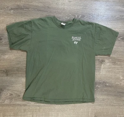 Camiseta Sam Adams Hops are to Beer What Grapes Are to Wine Talla XL Verde 2 Caras Foto 1 de 4