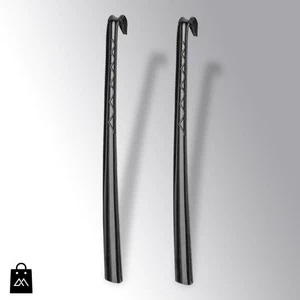 2x Schuhlöffel mit langem Stiel - robuster Kunststoff Schuhhelfer für einfaches Tragen 60 cm - Bild 1 von 4