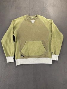 10Deep Sweatshirt Large Mens Crewneck Fleece Pullover Military Green Y2K - Picture 1 of 7