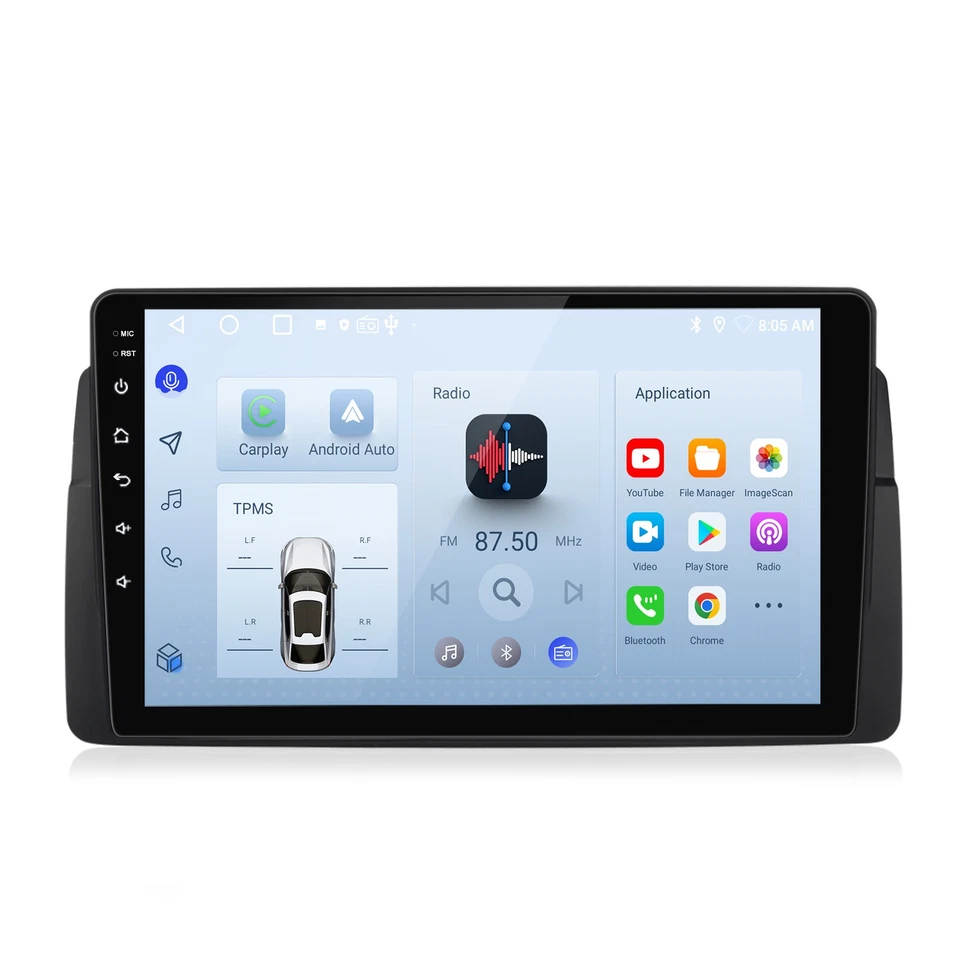 1+32GB Android Radio Navi Carplay DAB+ Bluetooth Für BMW 3er E46 1998-2006 - Bild 1 von 4