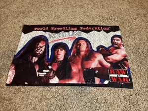 1999 WWF Wrestling Double-Sided Pillowcase Raw is War - Vintage - Picture 1 of 2
