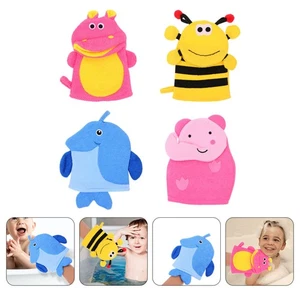 4 Stück Kinder Badetuch Baby Kleinkind Handschuhe für Dusche Körperpeeling - Bild 1 von 12