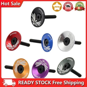 MTB Road Bike Stem Headset Top Cap Cover Aluminium Alloy Bicycle Stem Top Cap - Picture 1 of 19