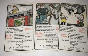Albert Strumpfwaren Werbung 3 Postkarten für JJ Brechet Glencoe, postfrisch 1920er Geschichte - Bild 1 von 5
