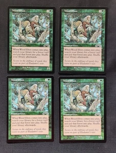 MTG 4x Wood Elves Playset Exodus Magic the Gathering Unplayed See Pics - Picture 1 of 2