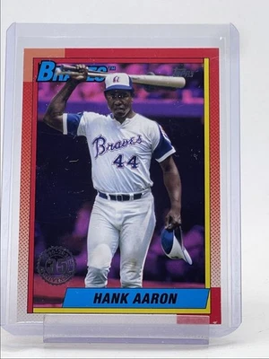 HANK AARON 2025 TOPPS SERIE UNO 1990 TOPPS BÉISBOL ROSA BRAVES Q3847 Foto 1 de 2