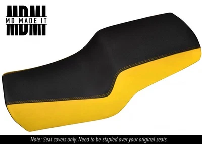 ADEQUADO PARA DUCATI SUPERSPORT 900 SS 91-98 CAPA DE ASSENTO DE VINIL ADERÊNCIA PERSONALIZADA PRETO E AMARELO - Imagem 1 de 4