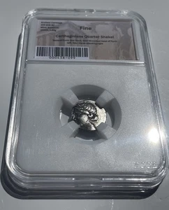 VERY RARE Hannibal, Carthage Second Punic War Issue Ancient Quarter-Shekel - Picture 1 of 6
