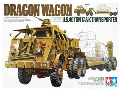 TAMIYA DRAGON WAGON U.S. 40 TON TANK TRANSPORTER SCALA 1:35 35230 - Immagine 1 di 4