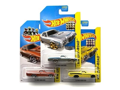 2014 Hot Wheels '72 Ford Ranchero Factory Sealed Zamac HW Off-Road #134 Lot of 3 - Image 1 of 4