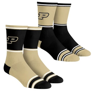 Unisex Rock Em Socken Purdue Boilermakers 2er Pack Color Block Crew Socken Set - Bild 1 von 1