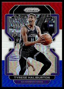 2021-22 Panini Prizm Red White and Blue Tyrese Haliburton Sacramento Kings #196 - Picture 1 of 2