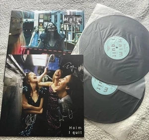 haim i quit black vinyl record with signed insert - Picture 1 of 2