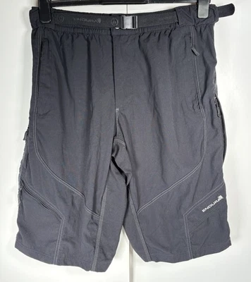 Endura Humvee Shorts Mens 2XL Black Cycling Belted Elasticated Waist  - Image 1 of 4