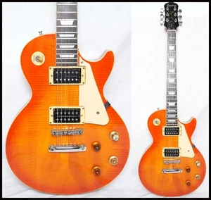 Electric Guitar Epiphone by Gibson Les Paul Standard Plus Top Amber 1992 Korea - Picture 1 of 10