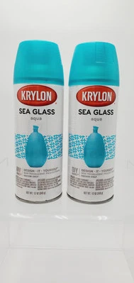 Lote de 2 pinturas en aerosol Krylon Sea Glass Aqua 12 onzas Foto 1 de 4