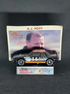 AJ Foyt #14 NASCAR 1/64 Scale DieCast 1989 Racing Champion’s W/ Card & Display - Picture 1 of 4