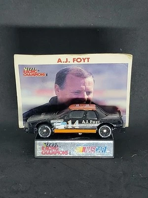 AJ Foyt #14 NASCAR 1/64 Scale DieCast 1989 Racing Champion’s W/ Card & Display - Image 1 of 4