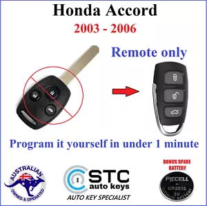 suits HONDA ACCORD COMPLETE CENTRAL LOCKING REMOTE 2003 2004 2005 2006 NO KEY - Picture 1 of 9
