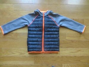 NEW BOY'S STAR WARS ORANGE AND GRAY ZIPPED JACKET HOODIE SIZE 4 - Picture 1 of 3