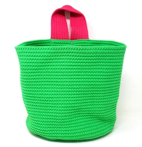 IKEA Knit Hanging Basket - Green & Pink - STICKAT - Storage - Picture 1 of 13