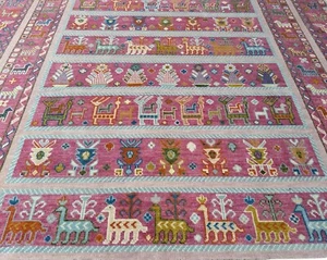Oushak Hand Knotted Pink 4x6, 5x8, 6x9, 8x10, 9x12, 10x14, 12x15 Wool Area Rug - Picture 1 of 12