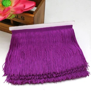 30CM 10 Yards Chainette Polyester Tassel Fringe Lace Trim Latin Curtain Lamp DIY - Picture 1 of 47