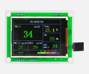 Luftqualitätsmonitor PM2,5 Detektor Feinstaubmessgerät Laser Partikelzähler - Bild 1 von 9