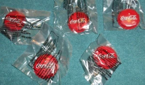 Lot of 5 Coca-Cola Bottle Cap Light Up Official Coke Pins - Picture 1 of 7