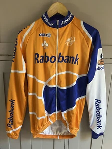 AGU Cycle Jersey Rabobank long sleeve | Men's | Orange/Blue/White | Small | - Picture 1 of 10