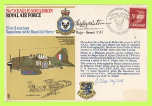 USA 1974 n.71 (Aquila) Squadrone volato e firmato, Maj.gen USAF Chesley Peterson - Foto 1 di 2