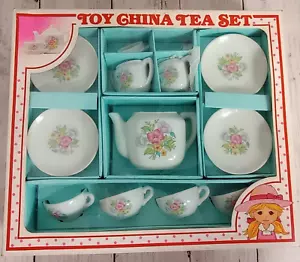 Vintage child's China Tea Set Multi-colored Flower Pattern - Picture 1 of 14