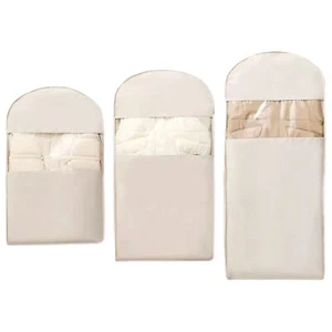 Space Saving Hanging Garment Bag with Self Compression Zipper - Picture 1 of 15