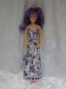 Made to fit DARCI & Jem #07 Dress, Purse & Necklace Set, Handmade doll clothes - Foto 1 di 3
