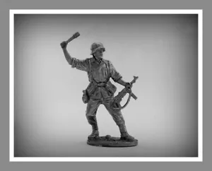 ⭐Soldato tedesco seconda guerra mondiale statuette miniature scala giocattolo 54 mm 1/32 senza lega⭐ - Foto 1 di 2